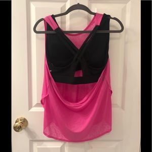 Fabletics Tank with attached bra. Size L